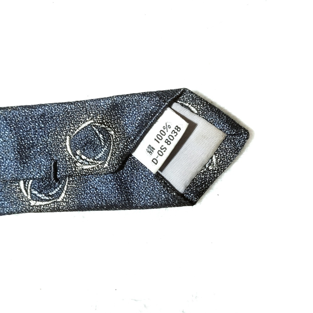 1円〜 【美品】 renoma レノマ ネクタイ 総柄 ネイビー ブルー 2本セット 65472_画像9