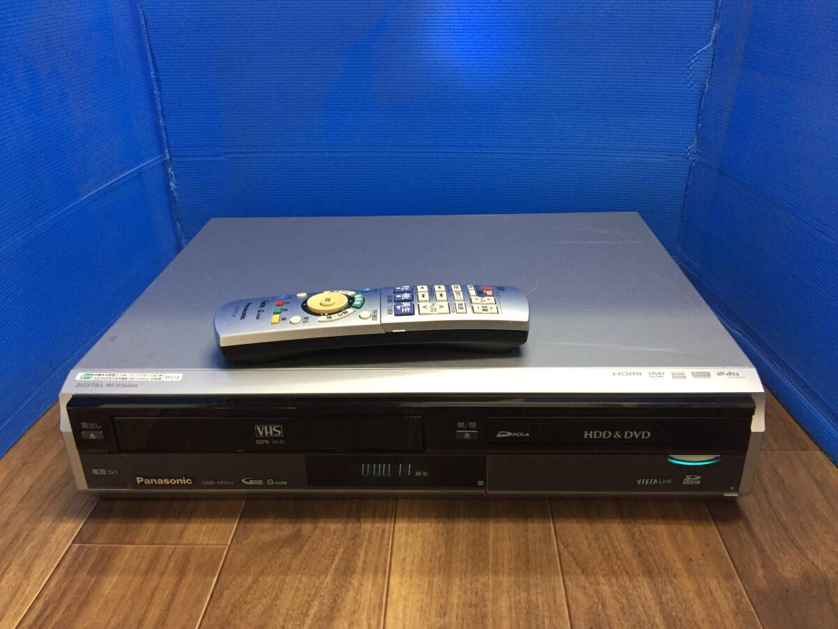 パナソニック VHS/DVDレコーダー DMR-XP21V リモコン付き 中古品9049