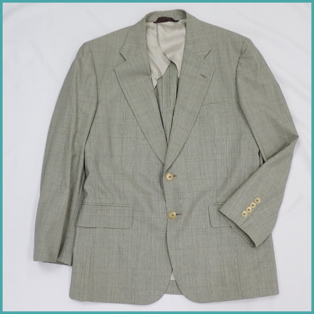 *Paul Stuart/ paul (pole) Stuart tailored jacket AB4/ мужской M соответствует / серый ju серия / Glenn в клетку / шерсть 100%&2032300252 *Paul Stuart/ paul (pole) Stuart tailored jacket AB4/ мужской M соответствует / серый ju серия / Glenn в клетку / шерсть 100%&2032300252