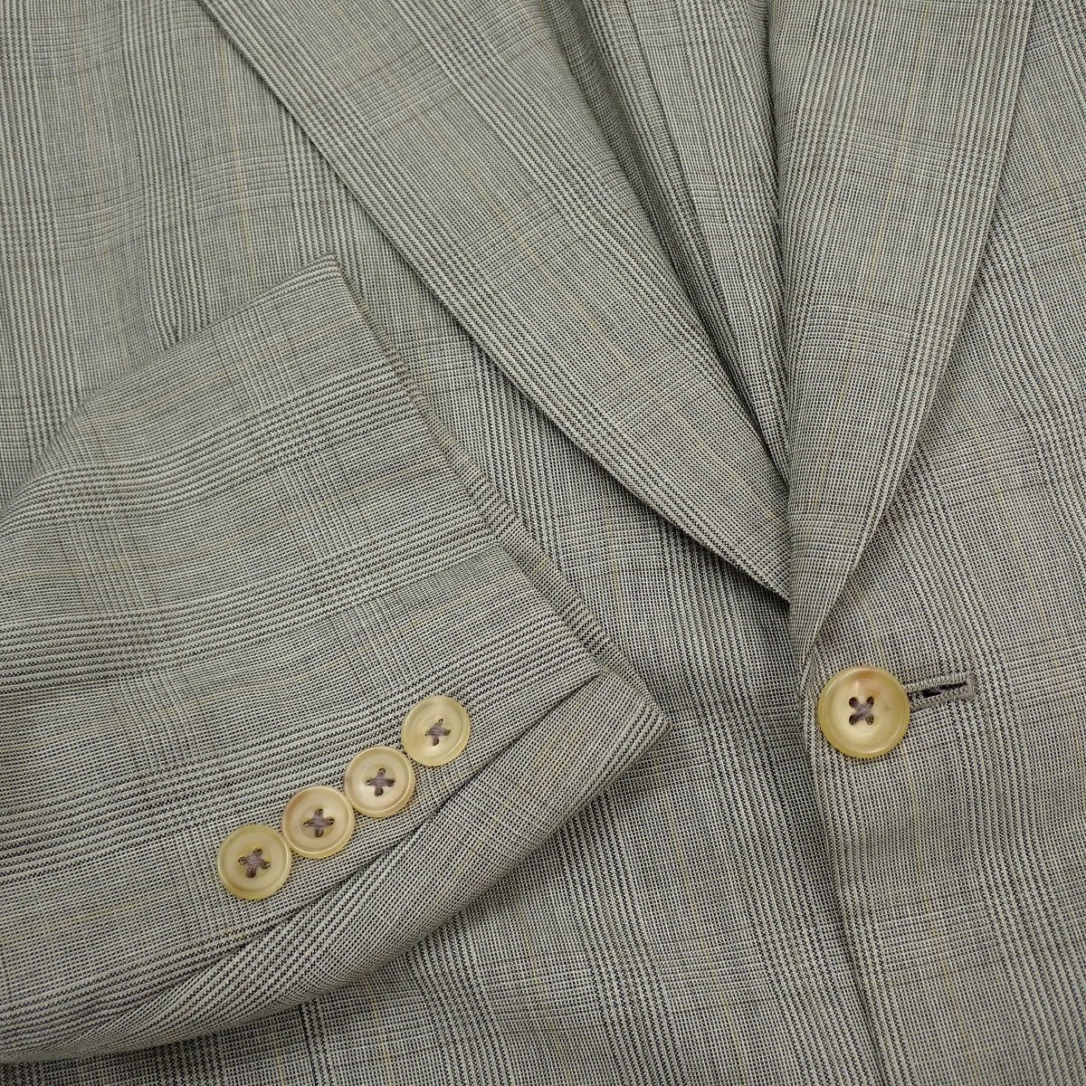 *Paul Stuart/ paul (pole) Stuart tailored jacket AB4/ мужской M соответствует / серый ju серия / Glenn в клетку / шерсть 100%&2032300252