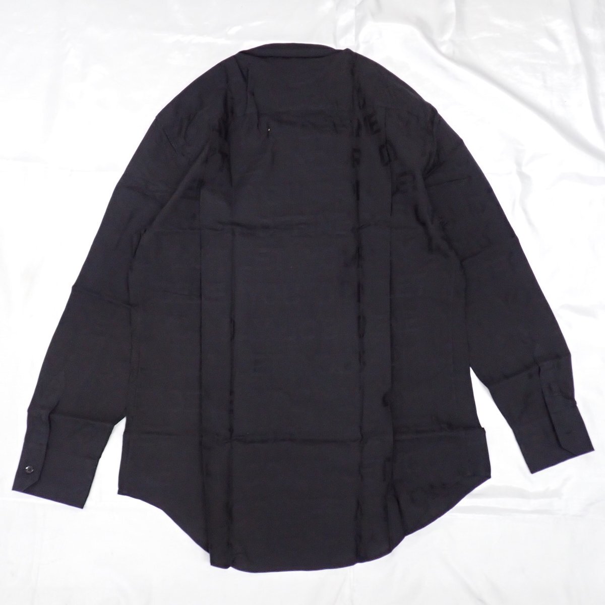 ★L(fēng)OUIS VUITTON/ルイヴィトン レタージャガード 長袖シャツ メンズXL/ブラック/コットン/フランス制/Yシャツ&2167100014