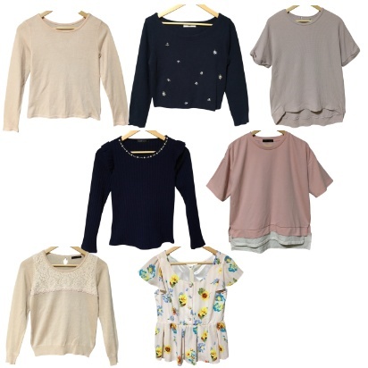 レディース トップス ニット まとめ売り 長袖 半袖 フリル 7着 INGNI イング CECIL Mc BEE セシルマクビー GRL グレイル M L LL_画像1