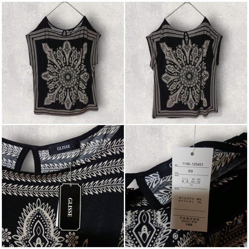 レディース 半袖 ノースリーブ まとめ売り 卸 8着 grove グローブ M L LL 黒 ブラック ピンク 緑 グリーン 古着_画像3