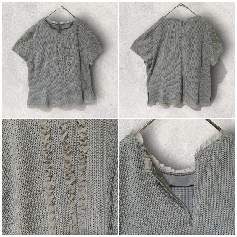 レディース 半袖 ノースリーブ まとめ売り 卸 8着 grove グローブ M L LL 黒 ブラック ピンク 緑 グリーン 古着_画像6