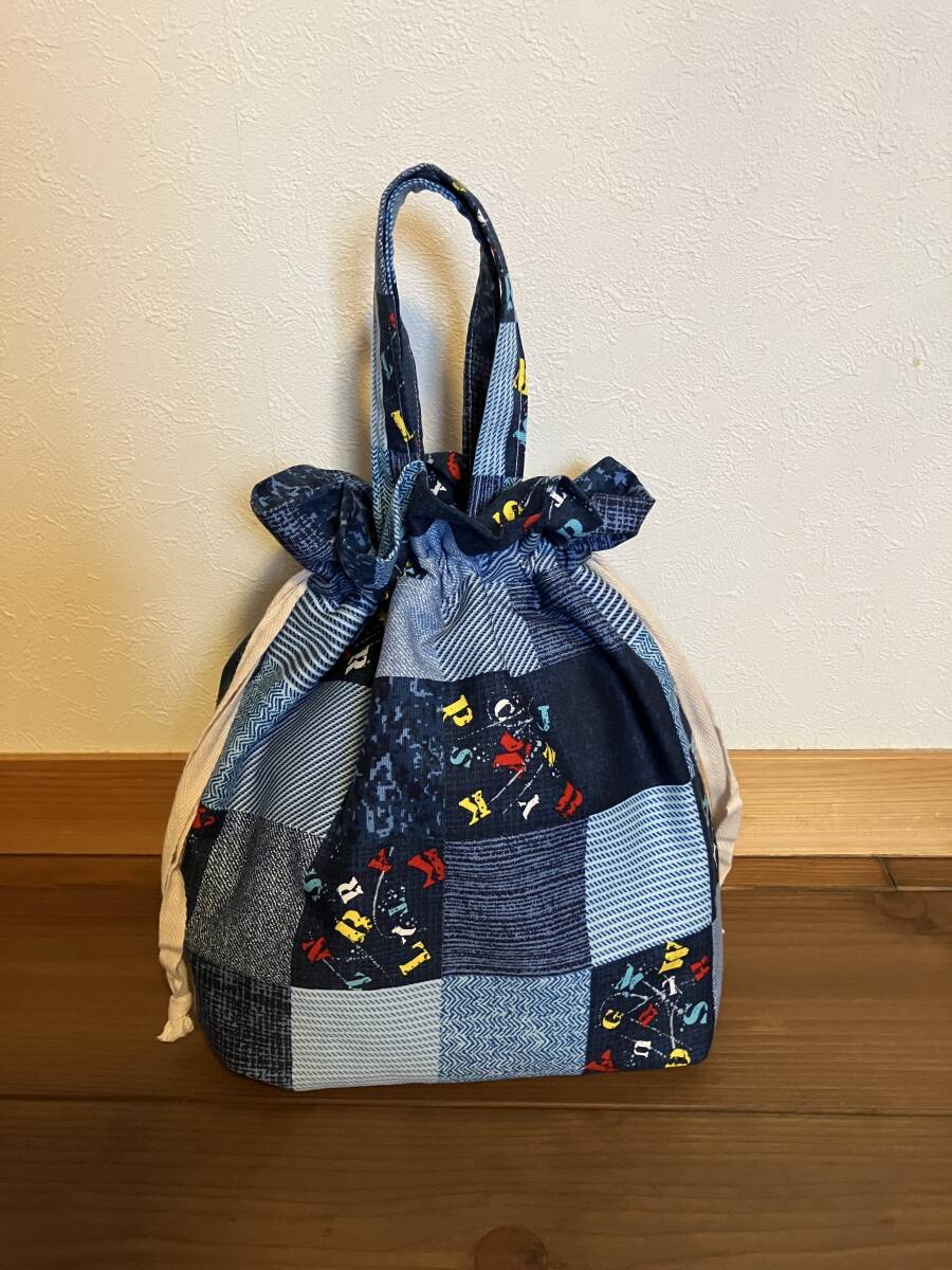 ハンドメイド 巾着バッグ