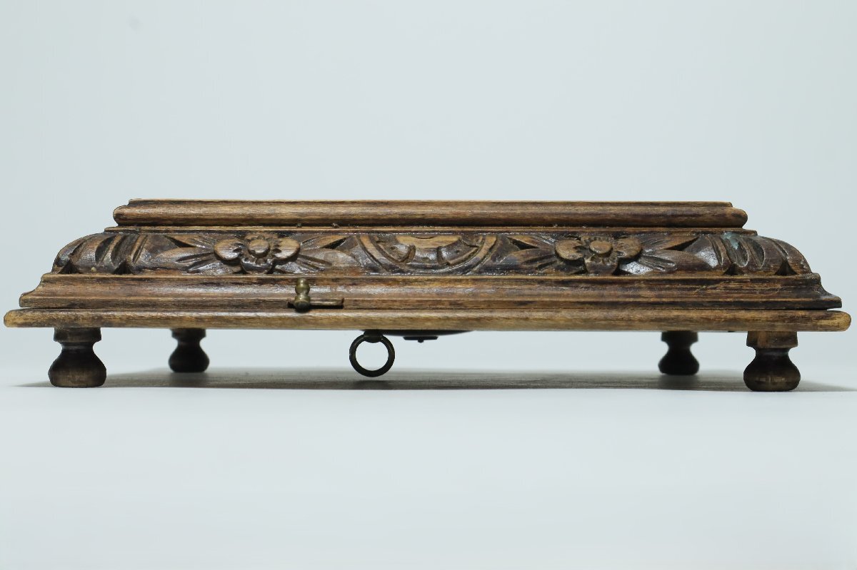  Франция античный цветы и птицы документ плитка верх. музыкальная шкатулка bell есть 3 искривление / редкий . орхидея запад старый дерево ro здесь амариллис 