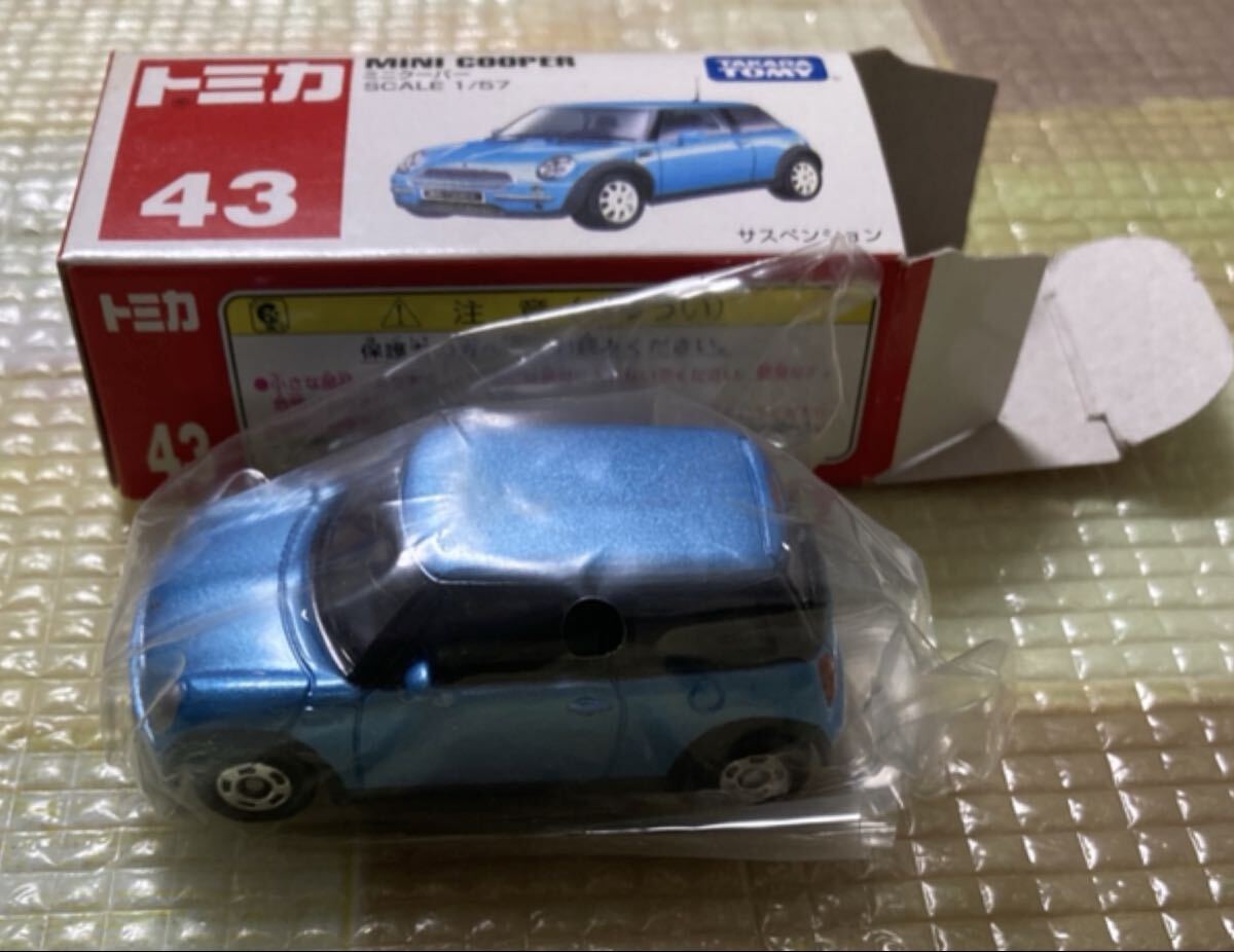 T43★トミカ No.43★ミニクーパー MINI COOPER★新品未使用★新車★ケース入れ★絶版 赤箱 外国車★検索用 BMW_画像1