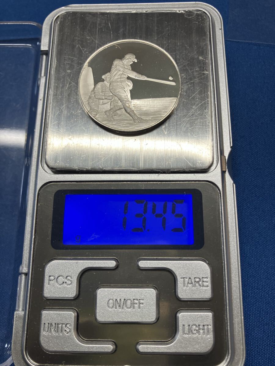 B) 王貞治 世界ホームラン王公式記念セット シルバー925 銀製