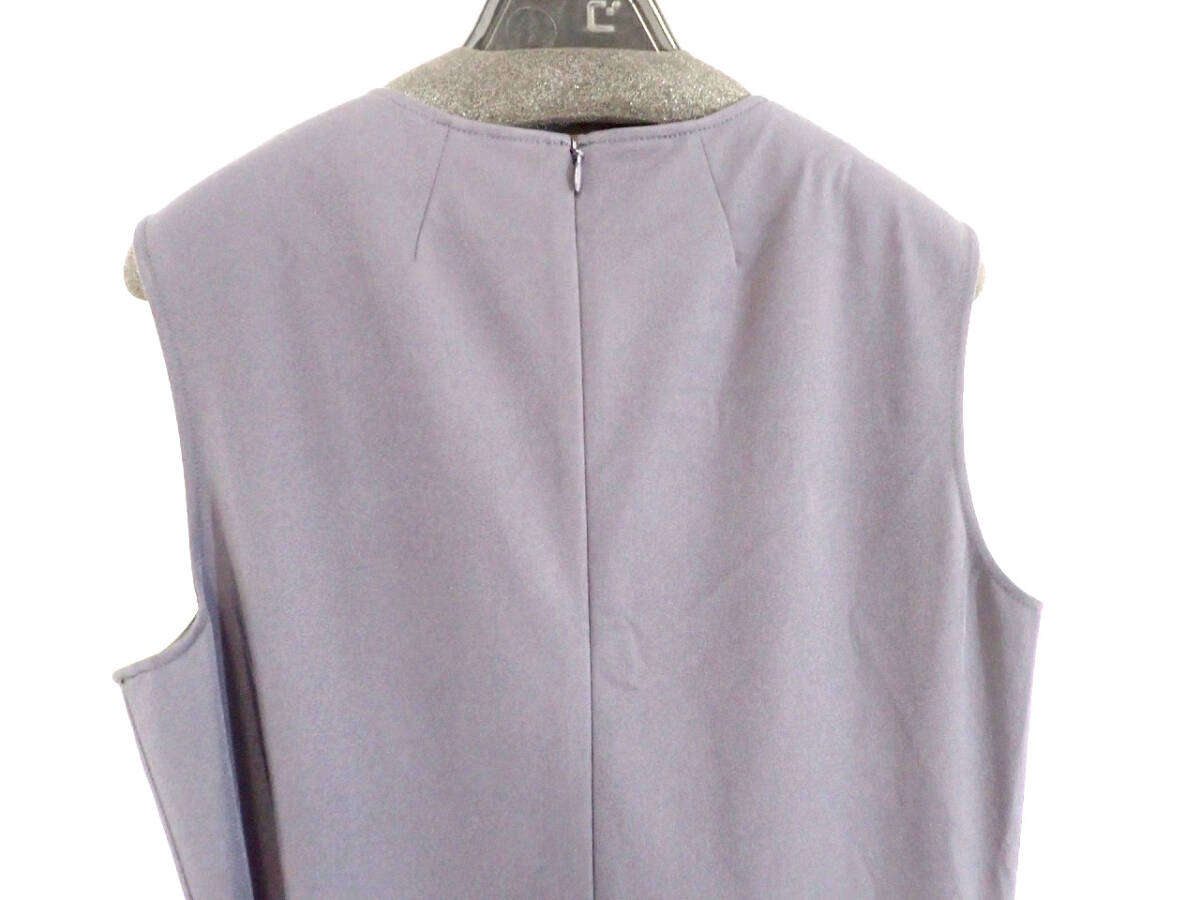 新品 ワンピース theory luxe 03-3105506-895-040 セオリーリュクス サイズ040 M相当 ノースリーブ ひざ下 レディース ネイビー 紺色 67_画像5