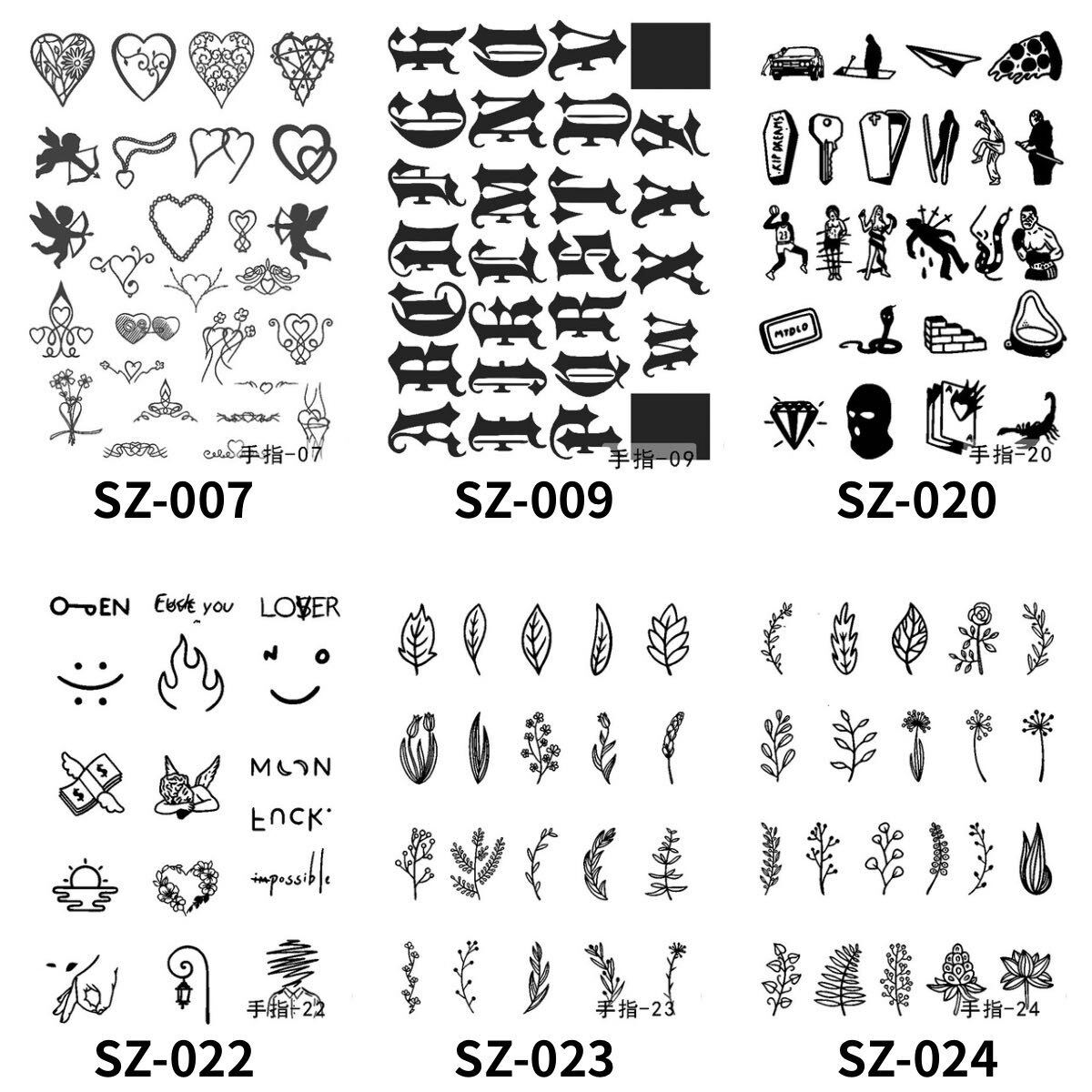 SZ-066☆ワンポイント ジャグアタトゥー2週間で消えるタトゥー サンナミタトゥーシール リボン シンプル_画像4