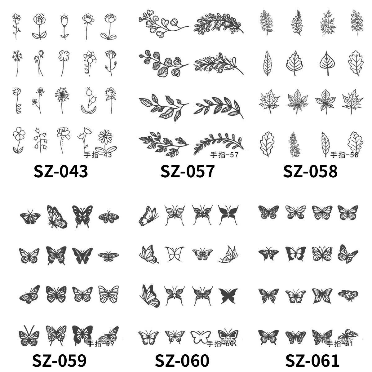 SZ-066☆ワンポイント ジャグアタトゥー2週間で消えるタトゥー サンナミタトゥーシール リボン シンプル_画像6