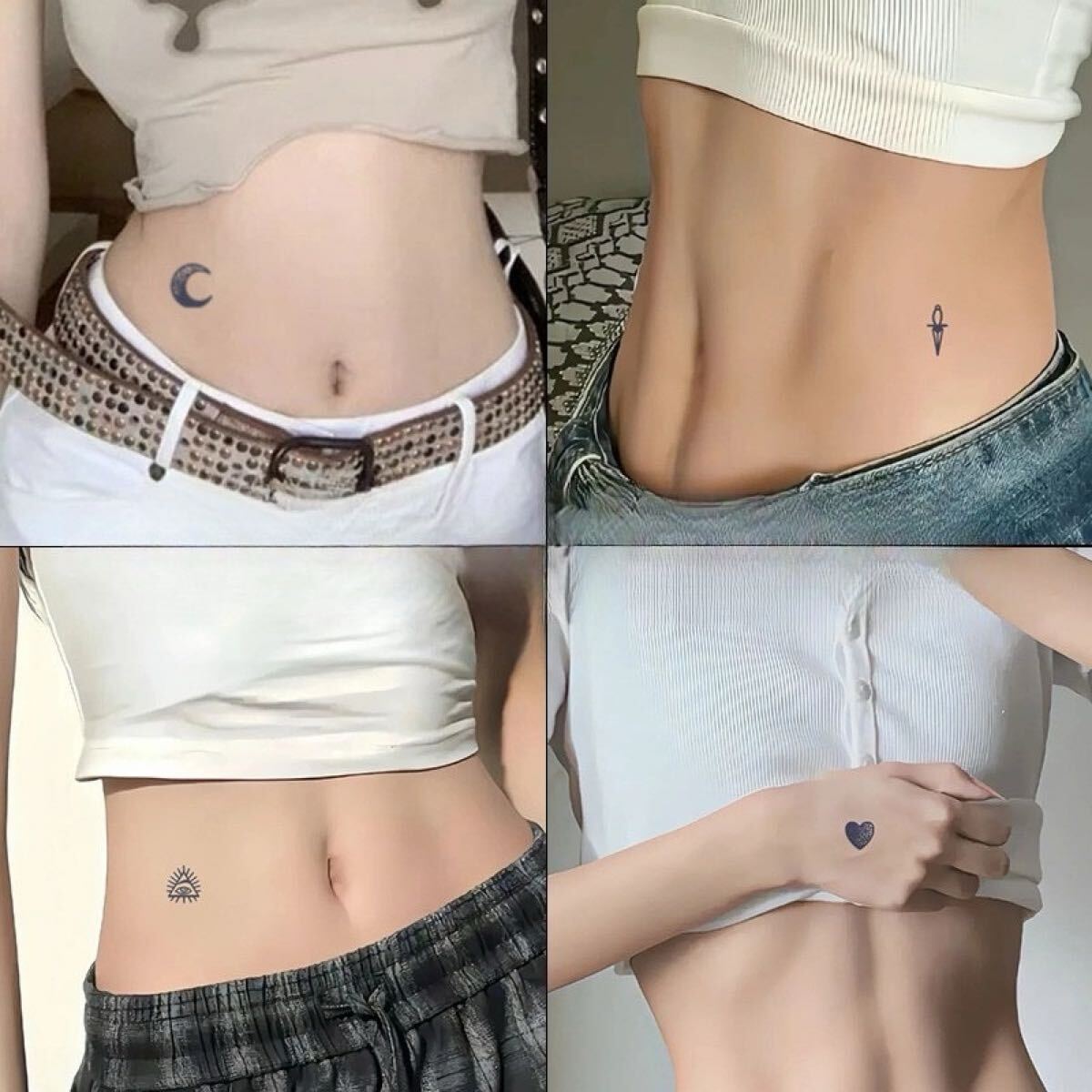 SZ-066☆ワンポイント ジャグアタトゥー2週間で消えるタトゥー サンナミタトゥーシール リボン シンプル_画像9