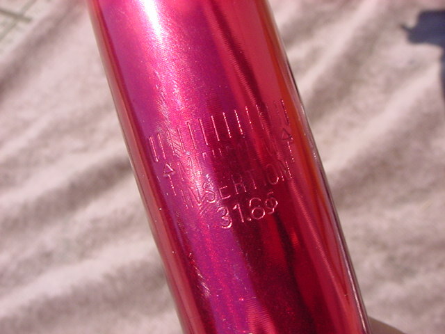 Aluminum製 seat pillar 31.6φ/360㎜ RED 未使用品_画像9