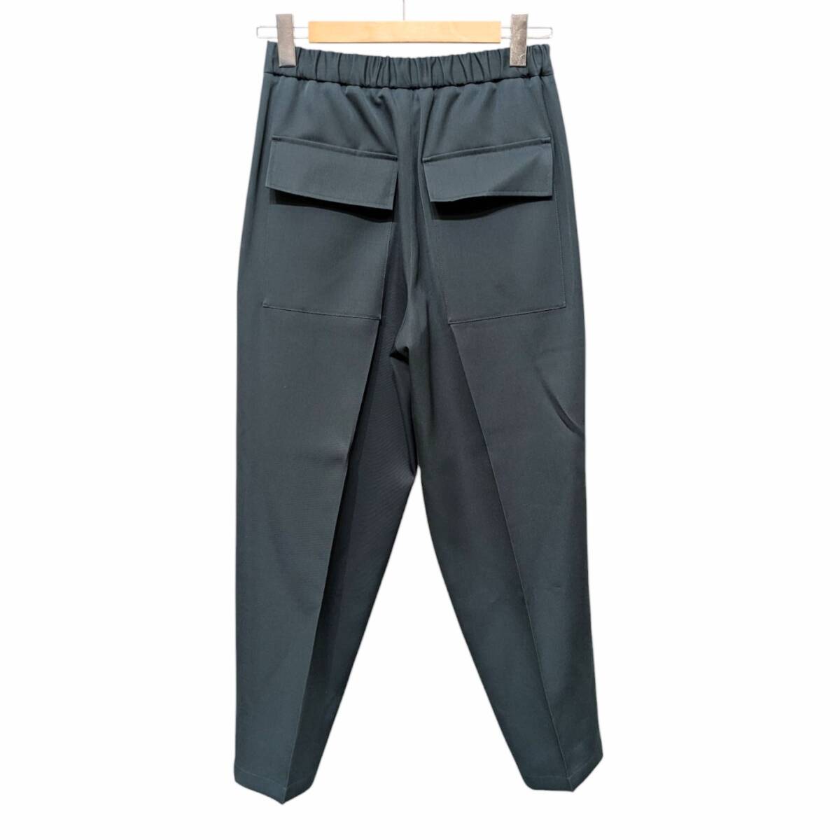 JIL SANDER ジルサンダー ウールギャバジン イージーパンツ ボトム PR JM ZN 0013 グリーン系 サイズ 44_画像2