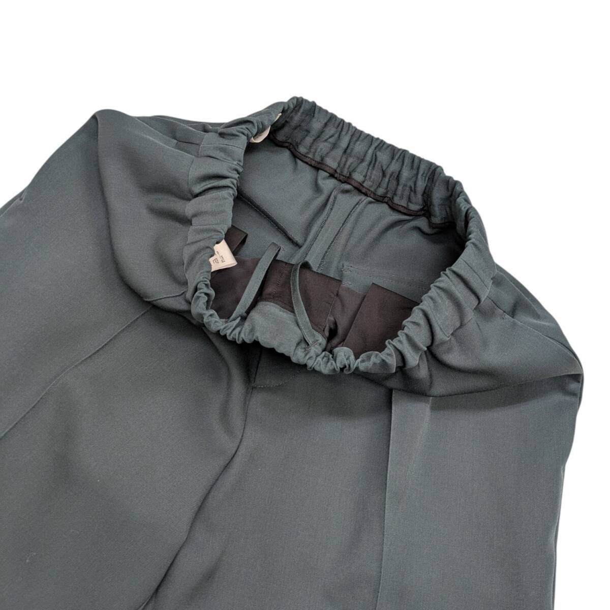 JIL SANDER ジルサンダー ウールギャバジン イージーパンツ ボトム PR JM ZN 0013 グリーン系 サイズ 44_画像5