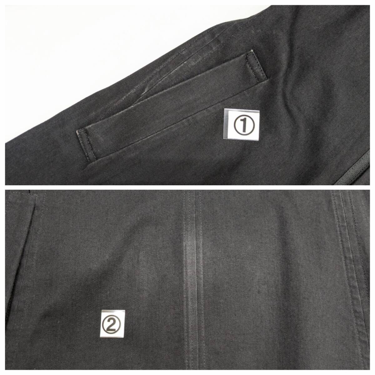 B Yohji Yamamoto 20AW look7 LAYERED ZIP COAT NR-C51-003 ヨウジヤマモト レイヤード ジップコート ブラック サイズ 2_画像8