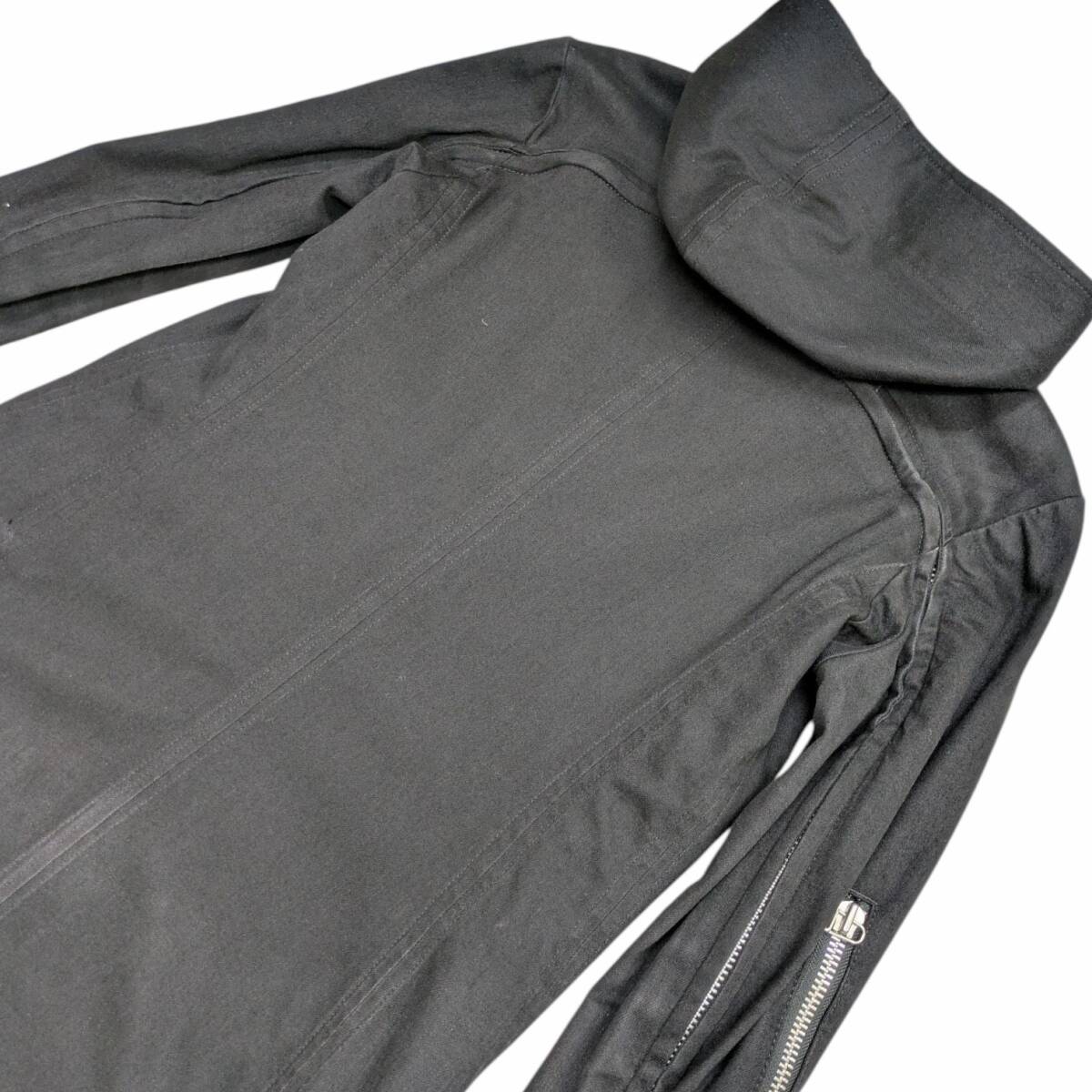 B Yohji Yamamoto 20AW look7 LAYERED ZIP COAT NR-C51-003 ヨウジヤマモト レイヤード ジップコート ブラック サイズ 2_画像7