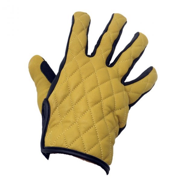 送料0 HEAVY 山羊革 ダイヤステッチ グローブ スマホタッチ対応 ライディンググローブ オールシーズン用 キャメル 黄 HGGP-05S Lサイズ_画像3