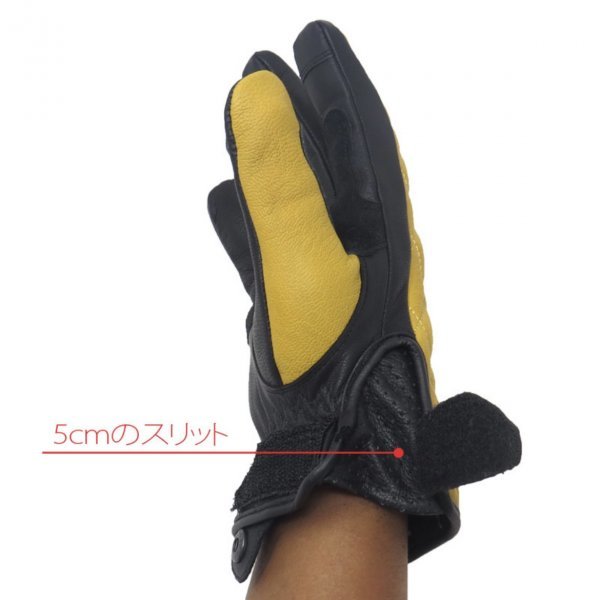 送料0 HEAVY 山羊革 ダイヤステッチ グローブ スマホタッチ対応 ライディンググローブ オールシーズン用 キャメル 黄 HGGP-05S Lサイズ_画像6