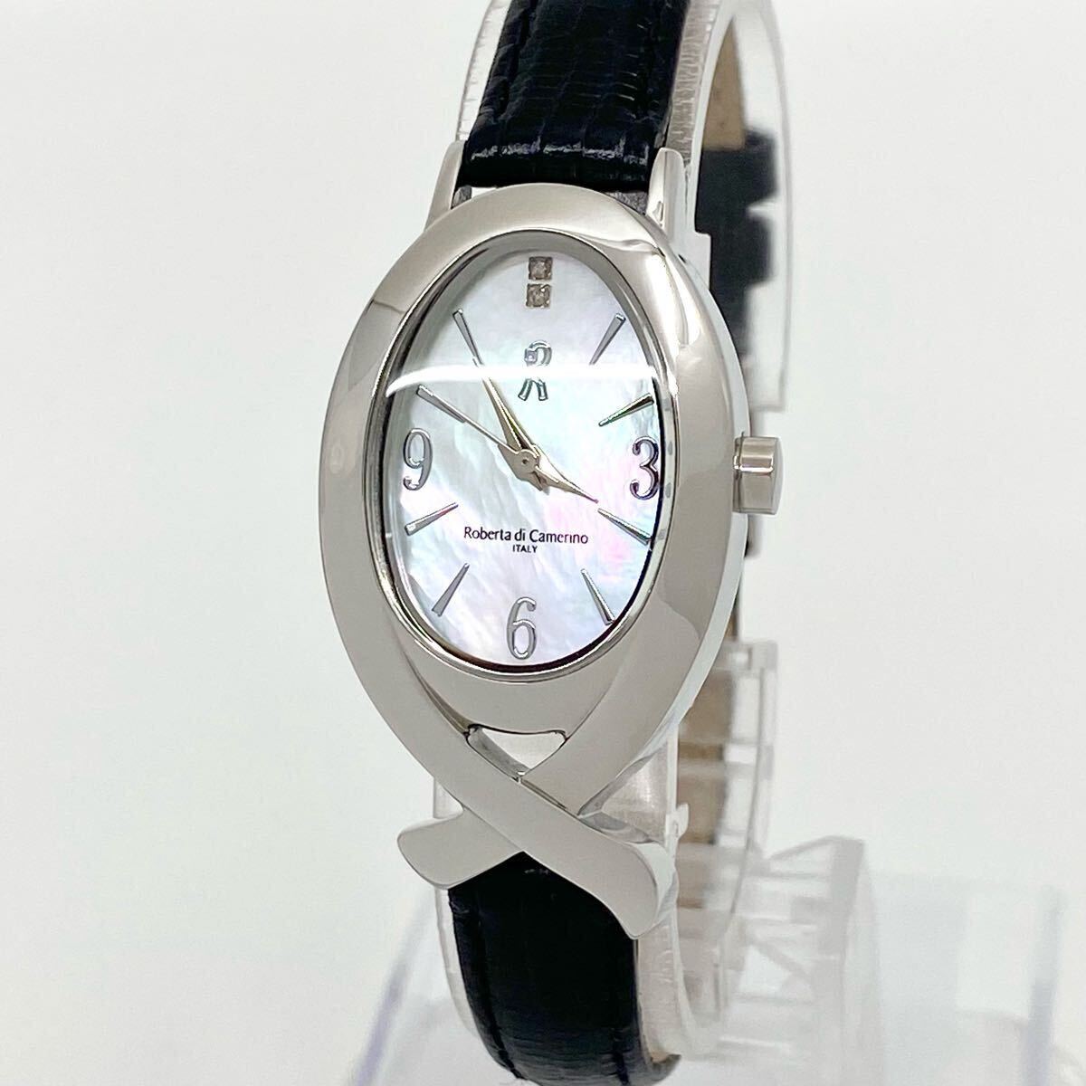 箱付き 腕時計 レディース Roberta di Camerino クォーツ quartz シェル 石付き シルバー RC-9034 ロベルタディカメリーノ Watch Y3649