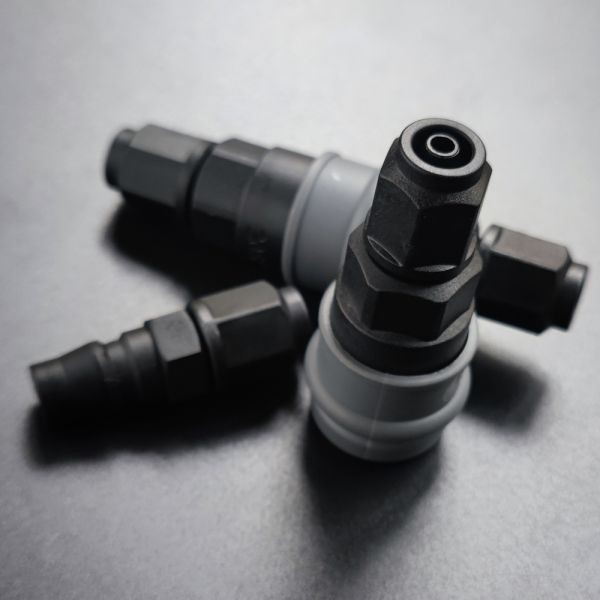 送料無料 樹脂製 ワンタッチ エアカプラ オスメス　5個セット 1/4　5×8mm グリーン SP20 PP20 5組セット PP20_画像4