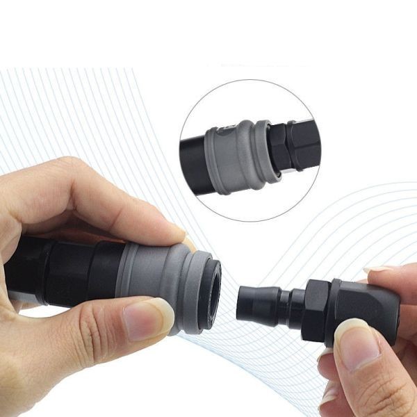 送料無料 樹脂製 ワンタッチ エアカプラ オスメス　5個セット 1/4　5×8mm グリーン SP20 PP20 5組セット PP20_画像5