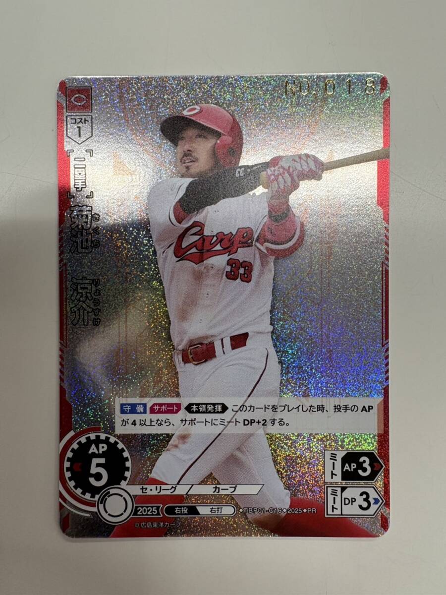 【送料無料】ドリームオーダー PR　菊池涼介 シリアルナンバー入り NO.018 広島東洋カープ_画像1