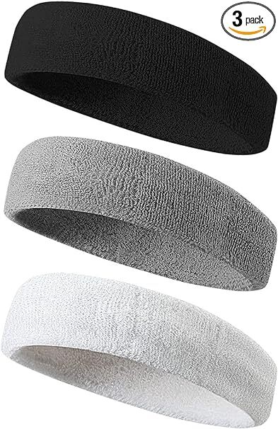 ヘアバンド 男女兼用 スポーツ ウォーキング ランニング 汗 エココットン 洗顔 ランニング ダンス ヨガ ジョギング 男女兼用 3色3本セット_画像1