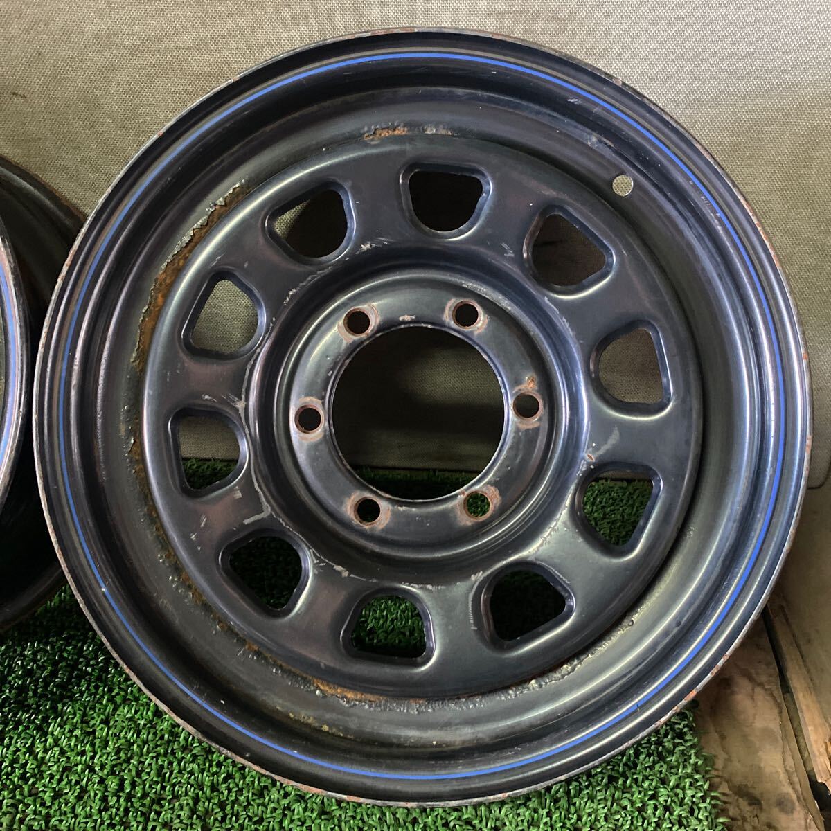  Deighton колесо Hiace 16 дюймовый 16×7J OFF;+35 PCD:139.7-6H ступица ;110mm ржавчина есть Okinawa отдаленный остров отправка не возможно 