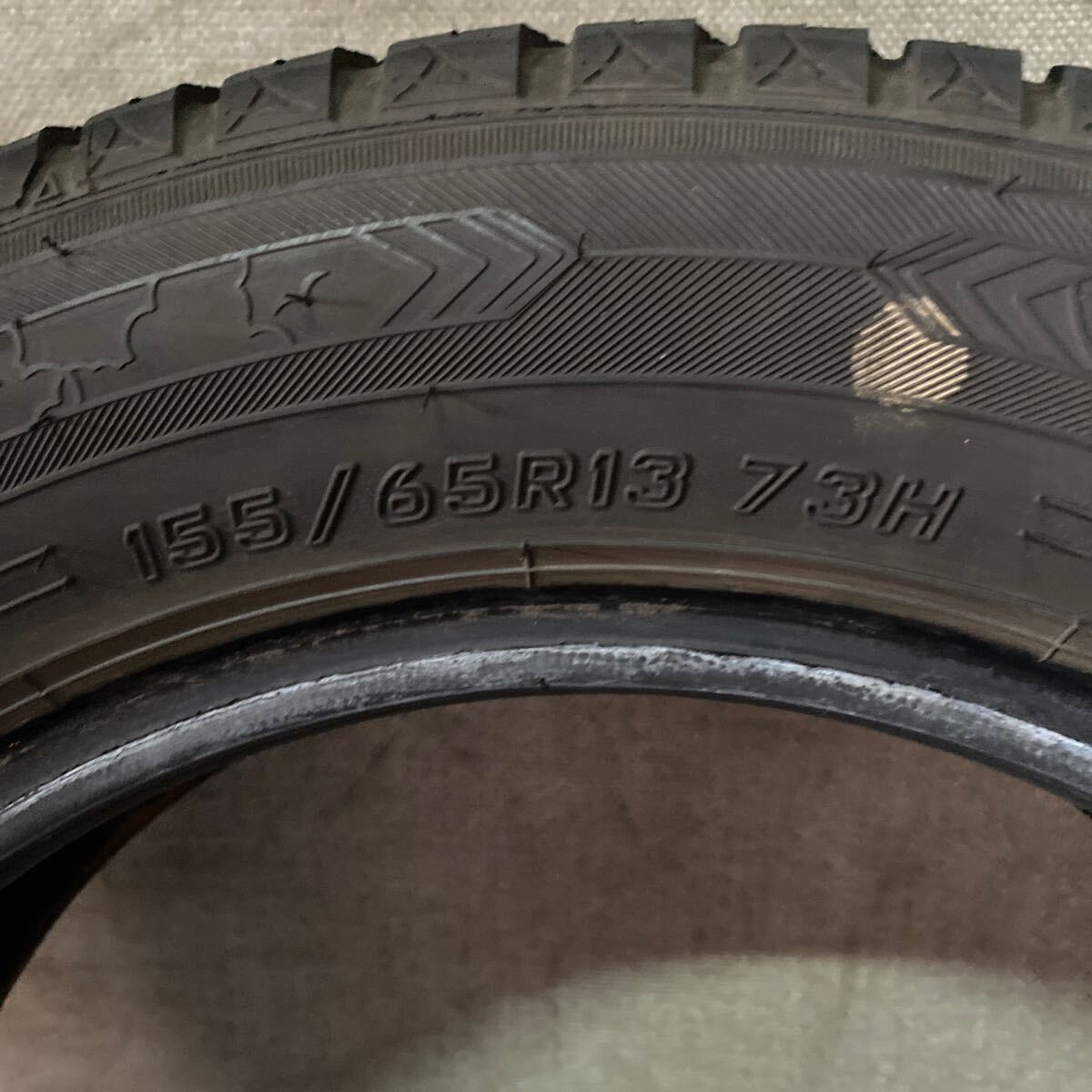 バリ山 オールシーズン DUNLOP 155/65R13 73H 年式2023 残り:約5〜6mm 8分山 沖縄離島発送不可_画像9