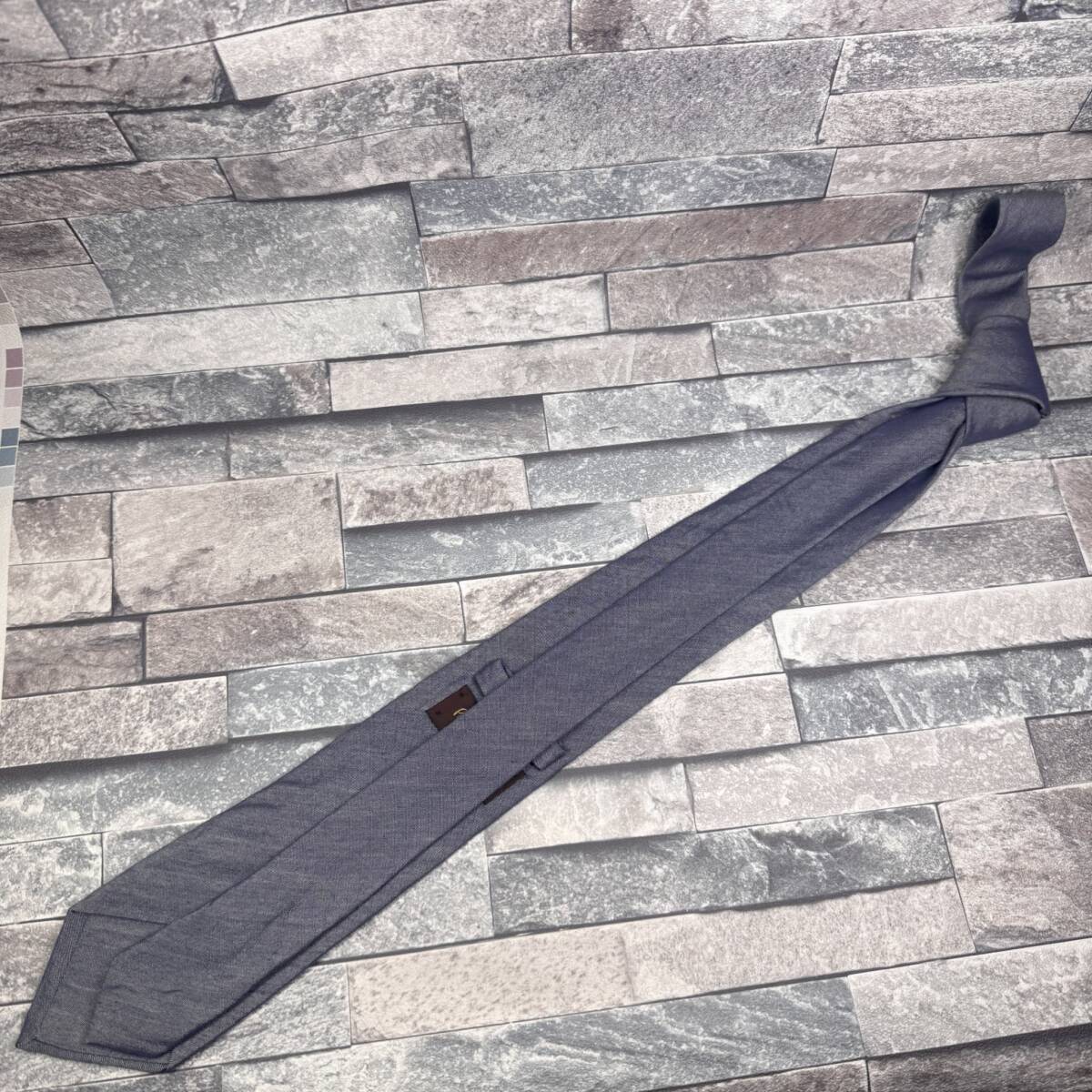 ▼Paul Smith▼ポールスミス ネクタイ 無地 ソリッドタイ グレー メンズ 中古 宅急便 即決_画像4