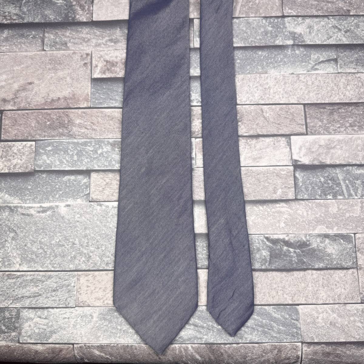 ▼Paul Smith▼ポールスミス ネクタイ 無地 ソリッドタイ グレー メンズ 中古 宅急便 即決_画像6