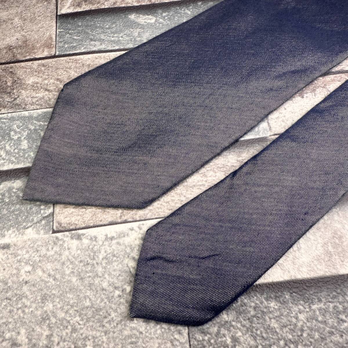 ▼Paul Smith▼ポールスミス ネクタイ 無地 ソリッドタイ グレー メンズ 中古 宅急便 即決_画像5