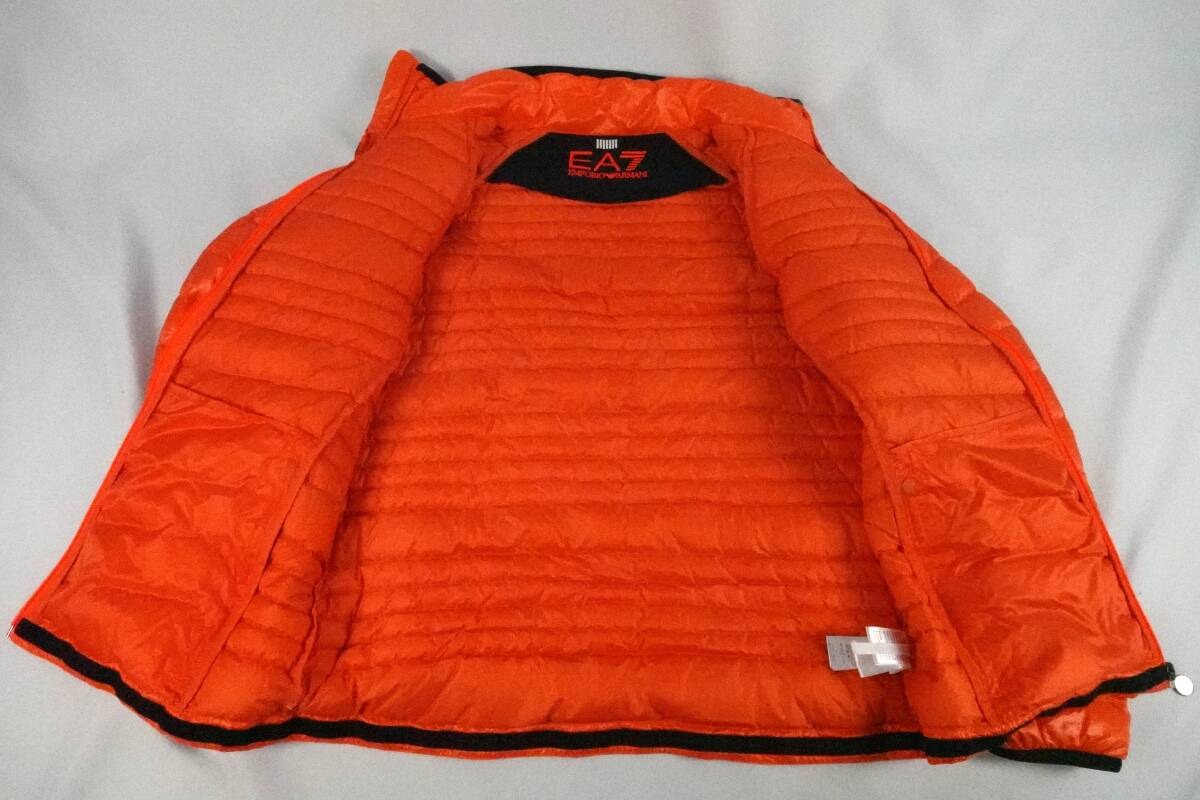 Emporio Armani エンポリオアルマーニ オレンジ ダウン ジャケット ブルゾン 衣類 Lサイズ ブランド 冬季