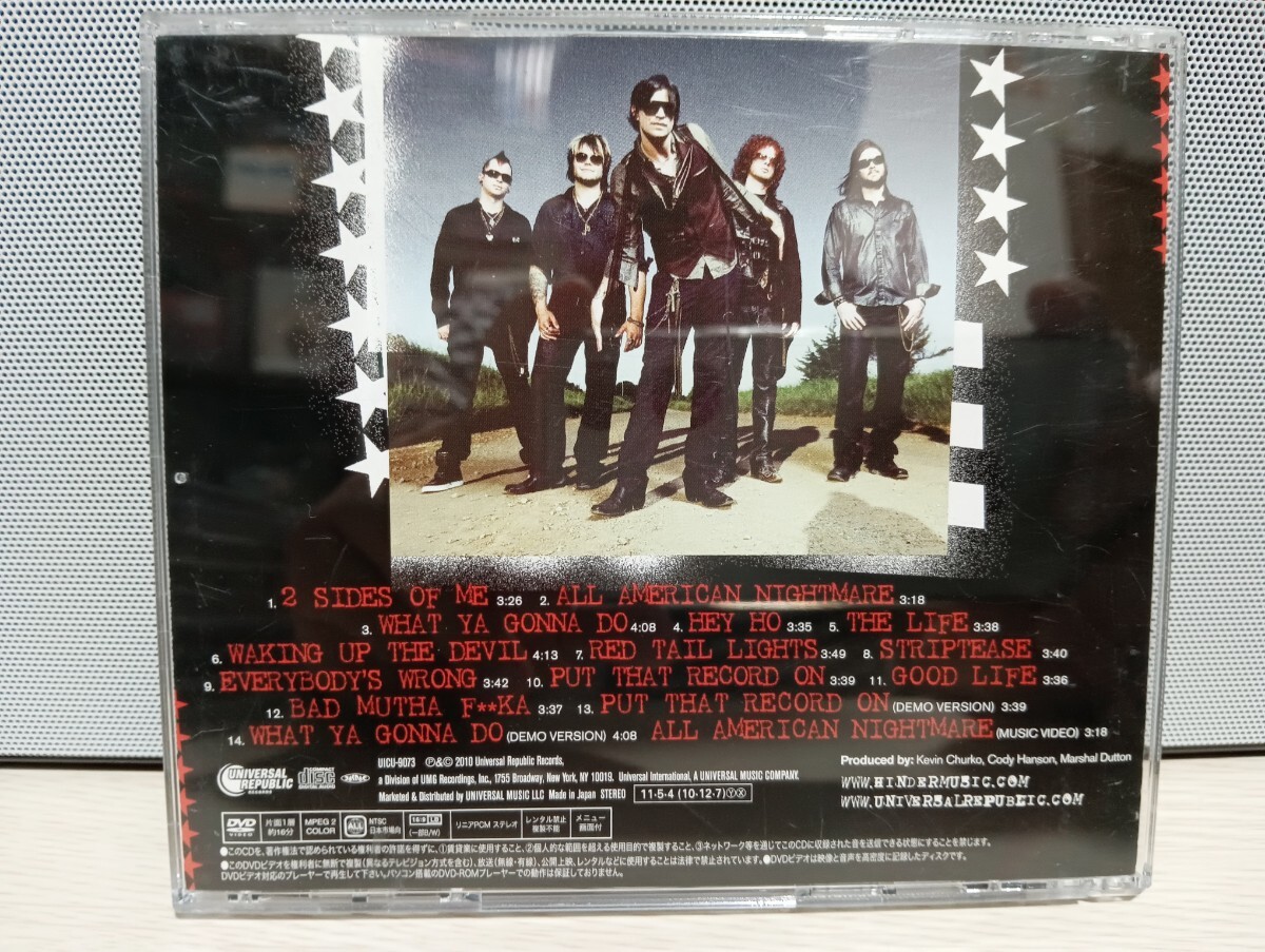 ☆HINDER☆ALL AMERICAN NIGHTMARE DELUXE EDITION【国内盤】ヒンダー 限定盤 CD+DVD_画像2