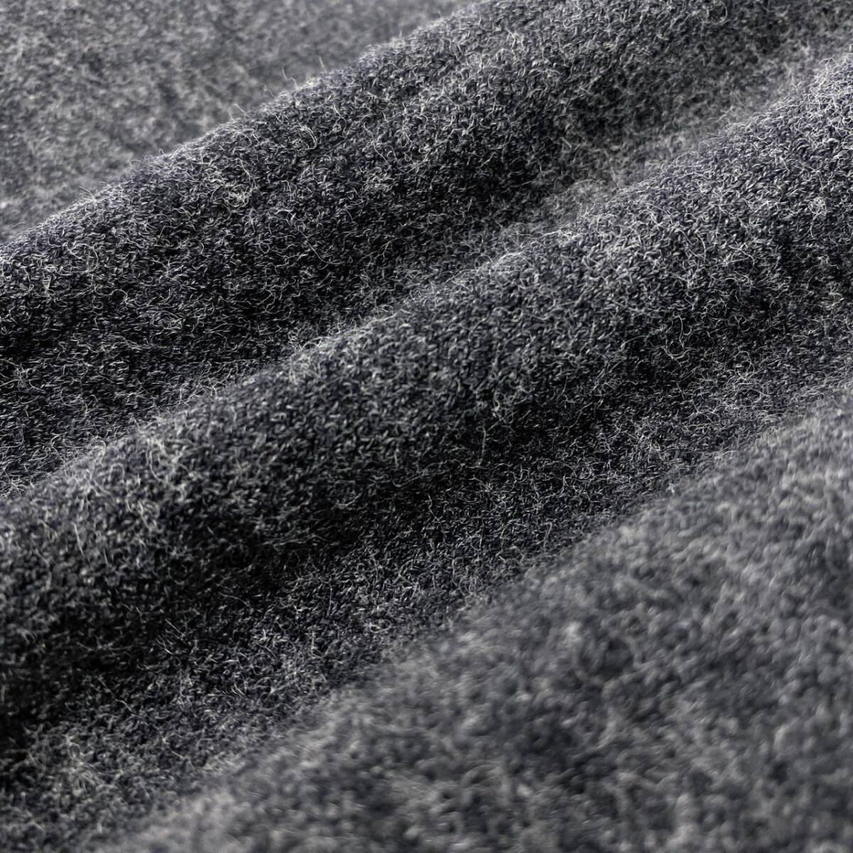 5i12 EMPORIO ARMANI エンポリオアルマーニ ジップアップ ウールジャケット フリルブルゾン 40 グレー レディースu02t_画像6