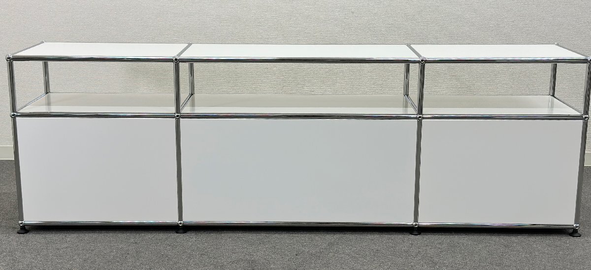 人気カラー!ほぼ未使用品■USM/ハラーシステム■テレビボード 3列2段 ホワイト 鍵なし ソフトクローズ 収納 サイドボード★埼玉発送_画像8