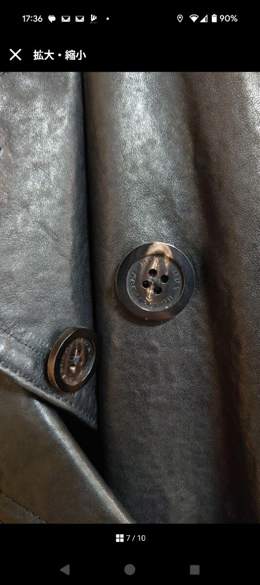 バーバリー ブラックレーベル BURBERRY レザー トレンチコート_画像7