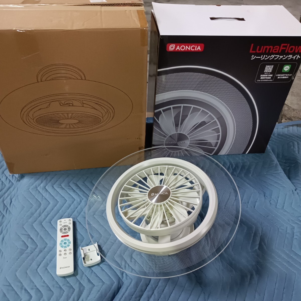 y092501fk AONCIA シーリングファンライト Lumaflow 10段階調色/調光 風量調節8段階 AC-CFL1008_画像5