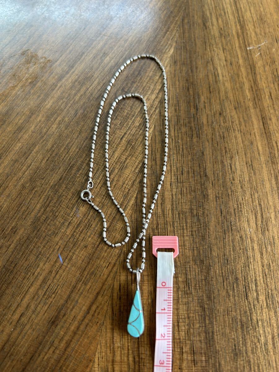 ターコイズ　ネックレス シルバー_画像6