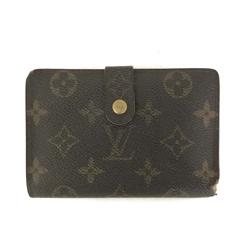 1円 LOUIS VUITTON ルイヴィトン モノグラム ヴィエノワ がま口 二つ折り財(cái)布 2點(diǎn)セット　ブラウン　/ZX0478