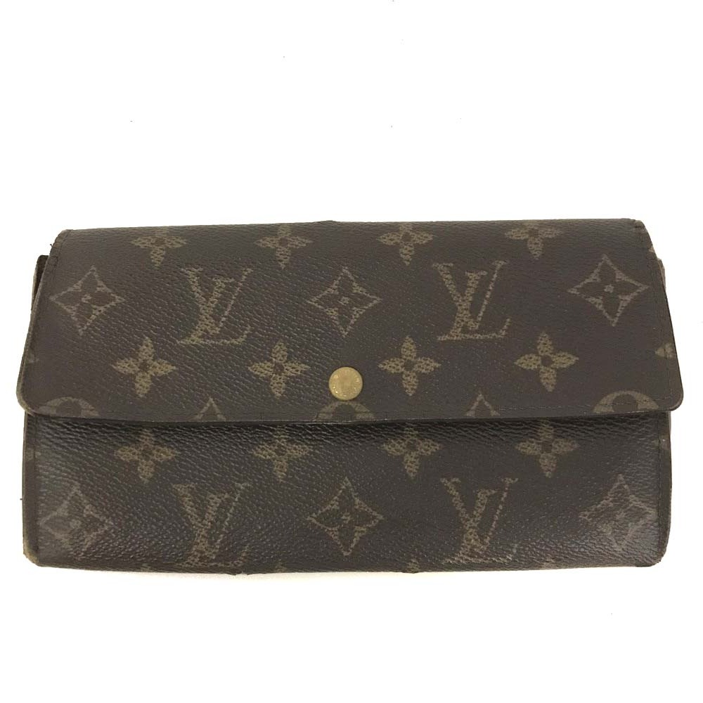 1円 LOUIS VUITTON ルイヴィトン モノグラム ポルトフォイユ?サラ 長財布 2點セット　ブラウン　/ZX0485