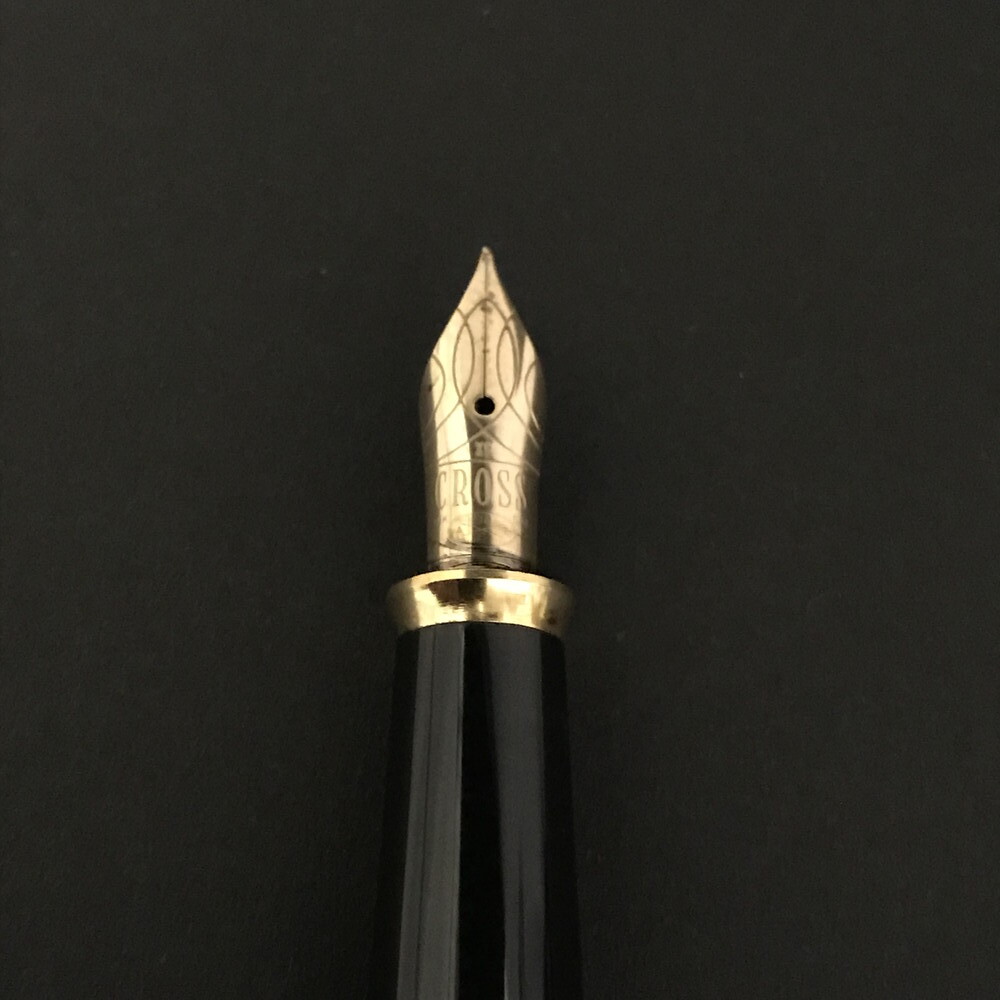 1円 美品 CROSS クロス タウンゼント ペン先14K 585 萬(wàn)年筆 ペン 文房具 筆記用具　ブラウン　/ZX0605