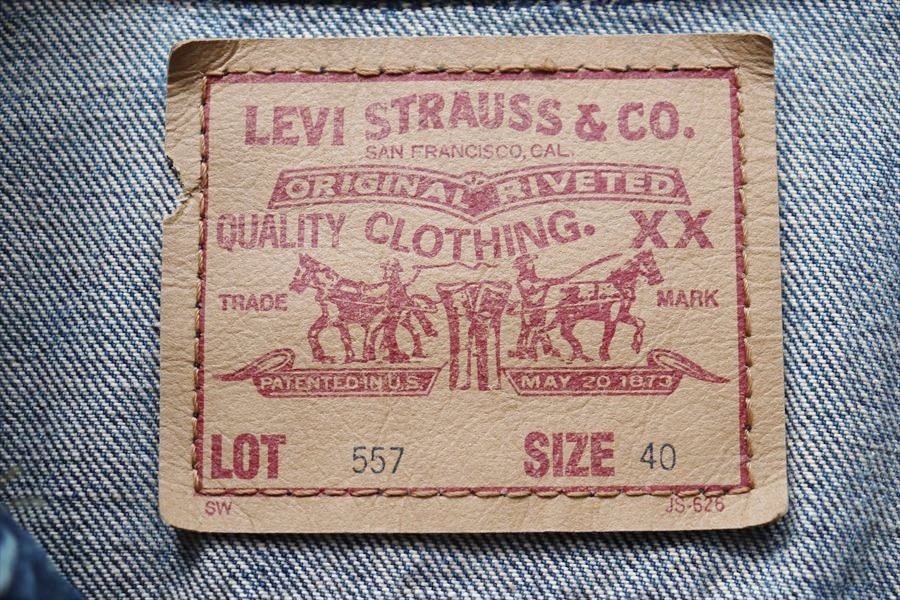 90s 96年 ヴィンテージ リーバイス 557 ビッグE サード 復(fù)刻 J22刻印 デニムジャケット ジージャン 40 日本制