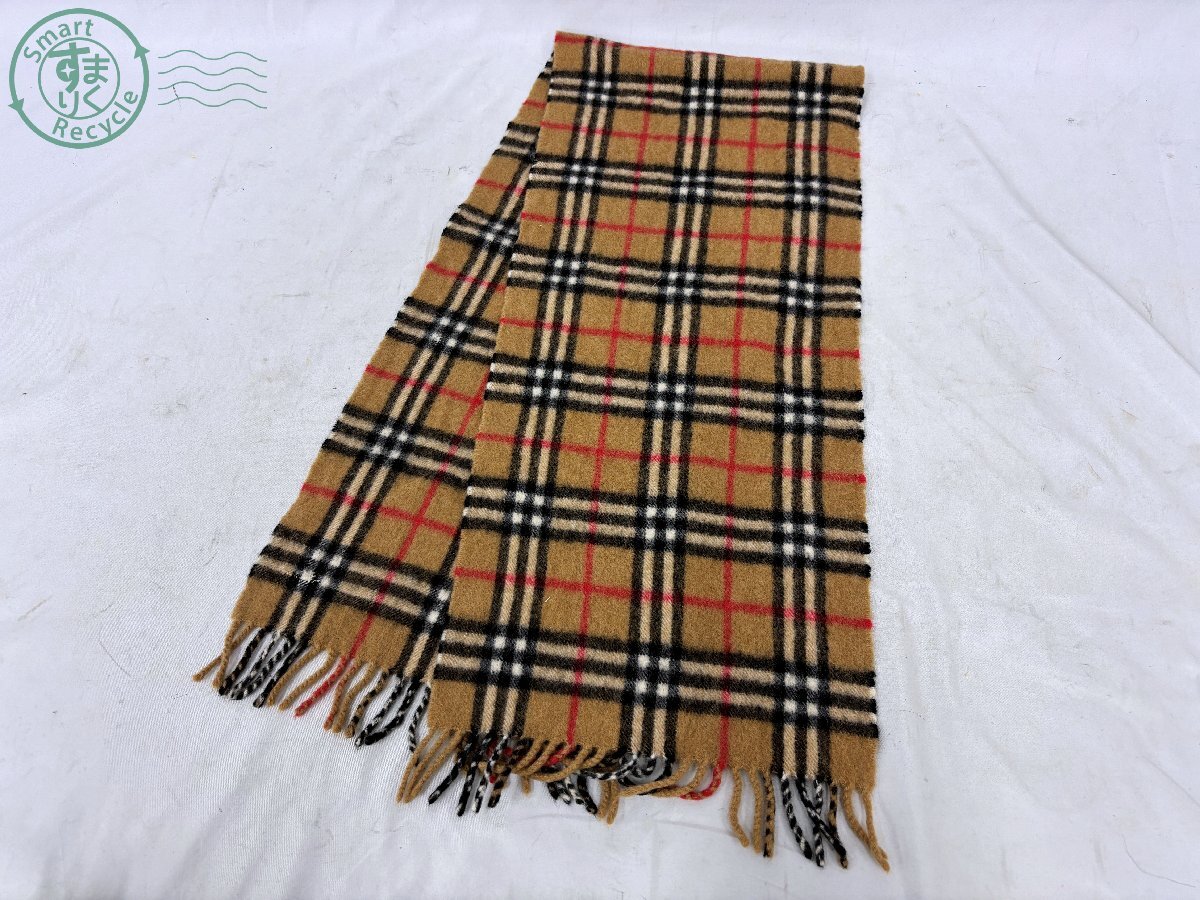 BI0606920　◎ BURBERRY バーバリー ノバチェック カシミヤ マフラー ストール ファッション小物 中古品 used品 現(xiàn)狀品?