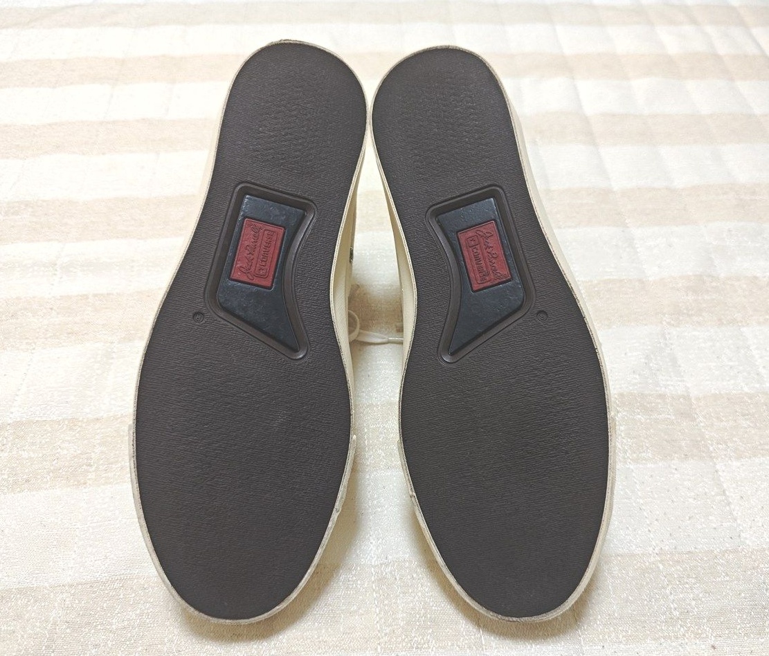 【美品】CONVERSE（コンバース）スニーカー ジャックパーセル サイドゴア RH HI ハイカット 「オフホワイト」26cm_画像7