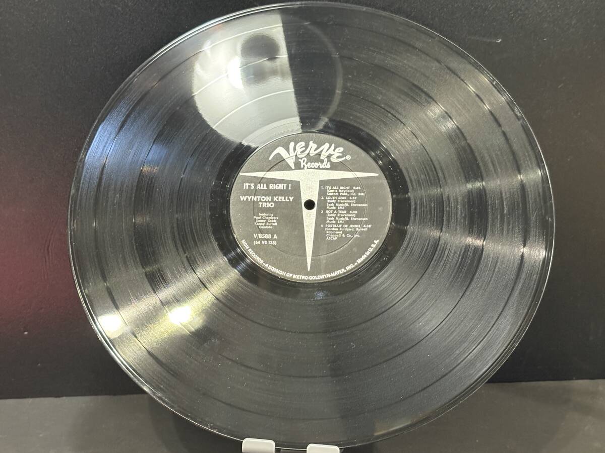 WYNTON KELLY TRIO It's All Right VERVE V8588 Vangelder刻印 US盤 ウィントン・ケリー JAZZ ジャズ レコード 動作未確認 現状品 CI013080_画像4