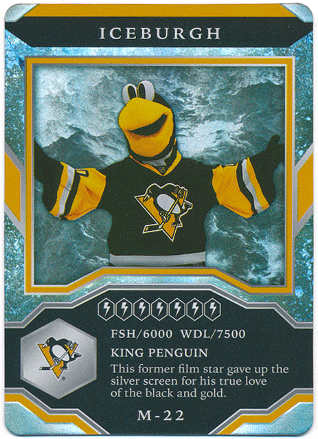 Iceburgh NHL 2021-22 Upper Deck MVP Mascots Gaming Card эмблема 