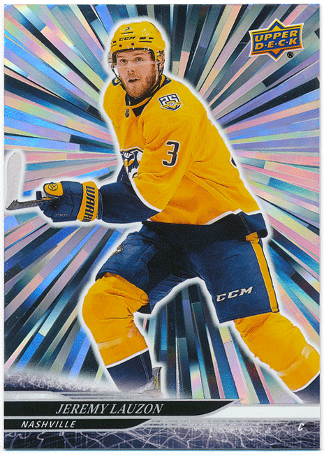 Jeremy Lauzon NHL 2024-25 Upper Deck Series 2 Outburst Parallel Jeremy * low zon