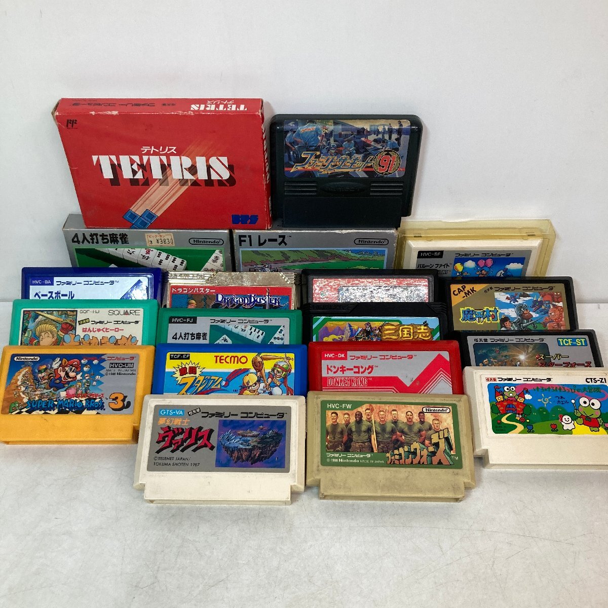【FC】まとめて19本 任天堂 ファミリーコンピュータ《動(dòng)作未確認(rèn)》夢(mèng)幻戦士ヴァリス スーパーマリオブラザーズ他※マジック涂りつぶしあり